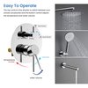 Kibi Circular Pressure Balanced 3-Function Shower System with Rough-In Valve, Chrome KSF404CH